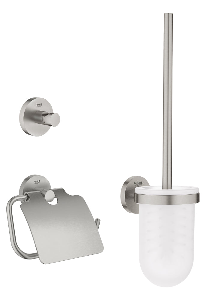 Grohe Essentials City Üçlü Aksesuar Seti, Paslanmaz Çelik - GROHE 40407DC1