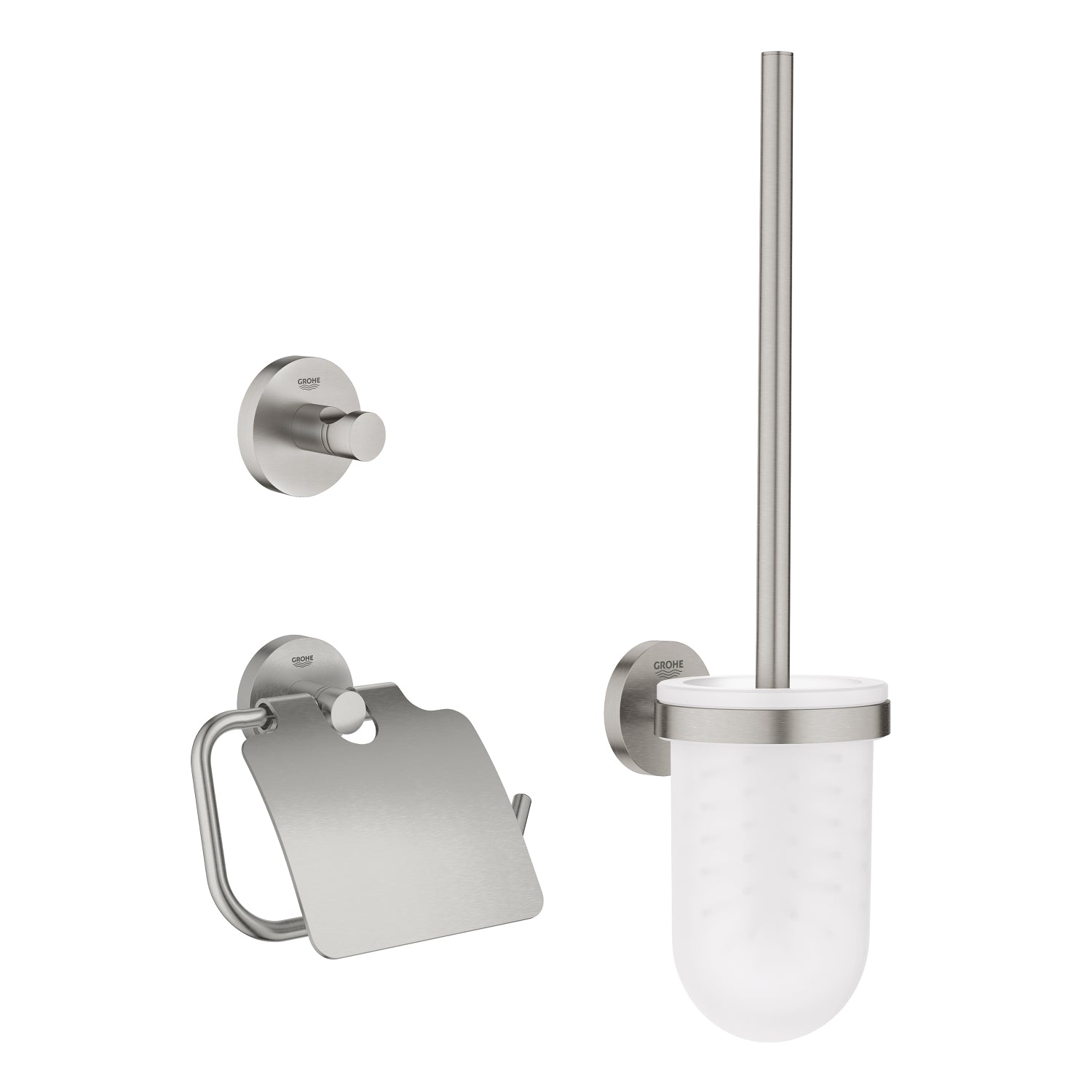 Grohe Essentials City Üçlü Aksesuar Seti, Paslanmaz Çelik - alternatif görünüm - GROHE 40407DC1