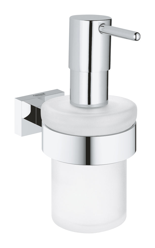 Grohe Essentials Cube Duvardan Sıvı Sabunluk, Cam Hazneli - GROHE 40756001