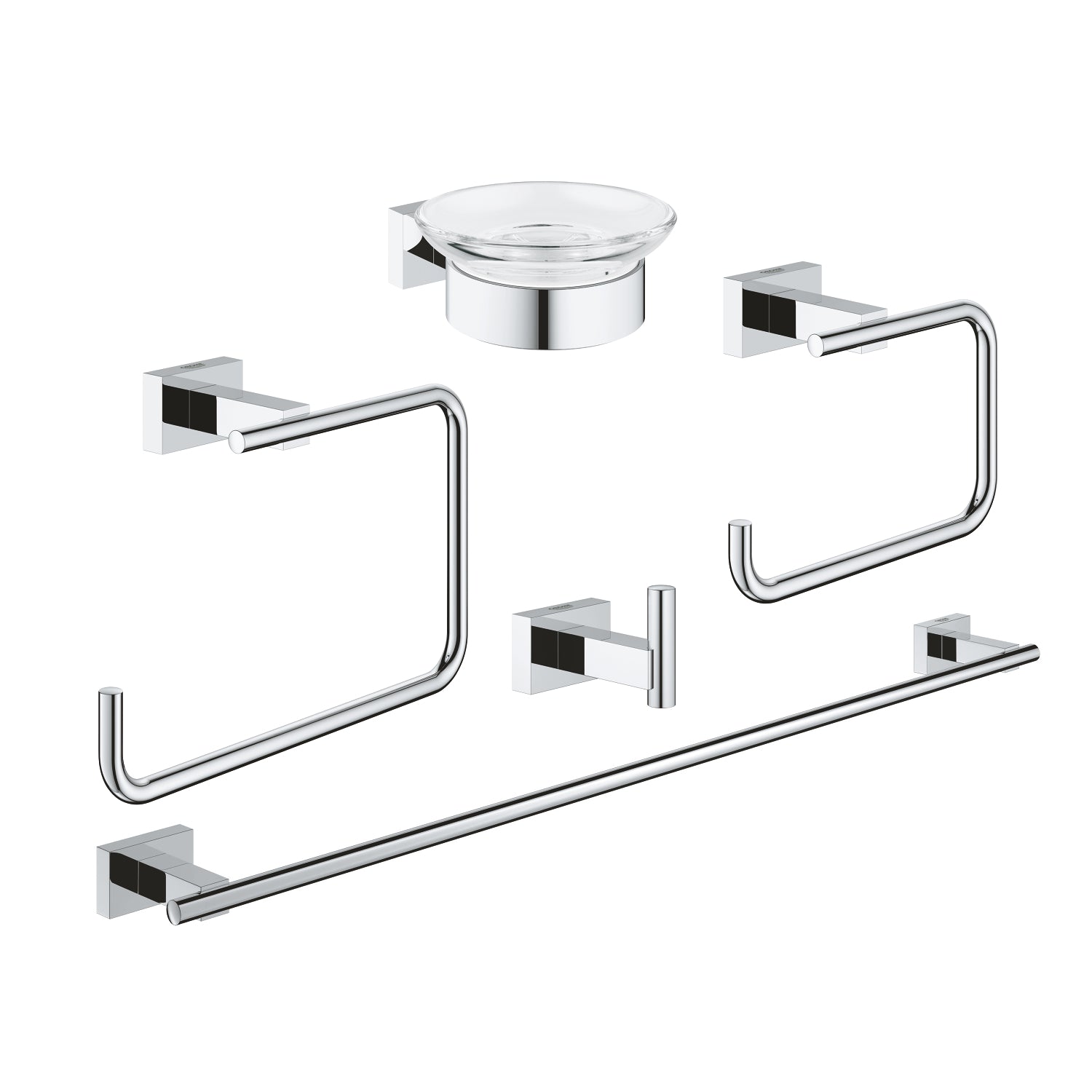 Grohe Essentials Cube Beşli Banyo Aksesuar Seti - alternatif görünüm - GROHE 40758001