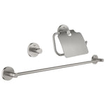 Grohe Essentials Üçlü Aksesuar Seti, Paslanmaz Çelik - alternatif görünüm - GROHE 40775DC1