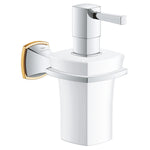 Grohe Grandera Seramik Sıvı Sabunluk Ve Tutacağı, Krom-Altın - alternatif görünüm - GROHE 40910IG0