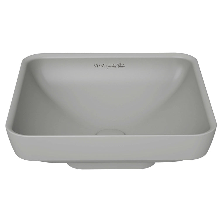 VitrA Water Jewels Kare Çanak Lavabo, 40 cm, Mat Taş Gri