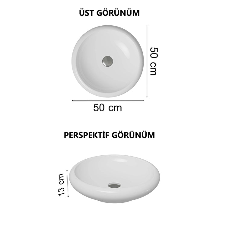 VitrA İstanbul Çanak Lavabo, 50 cm, Parlak Beyaz