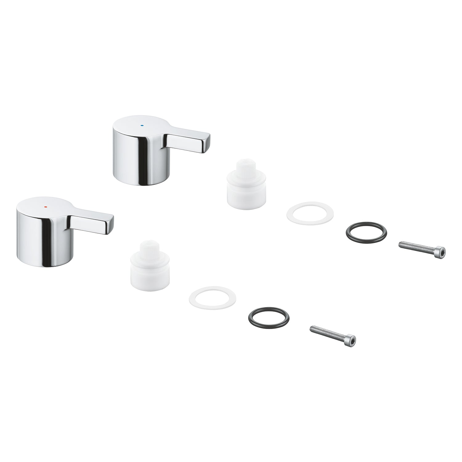 Grohe Lineare Pair Of Handles Blue/Red - 48316000 - alternatif görünüm - GROHE 48316000