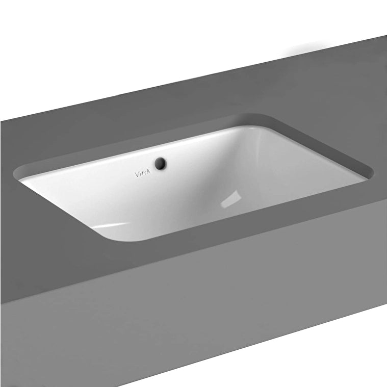 VitrA S20 Tezgahaltı Lavabo, Dikdörtgen, Kompakt, 50x37 cm