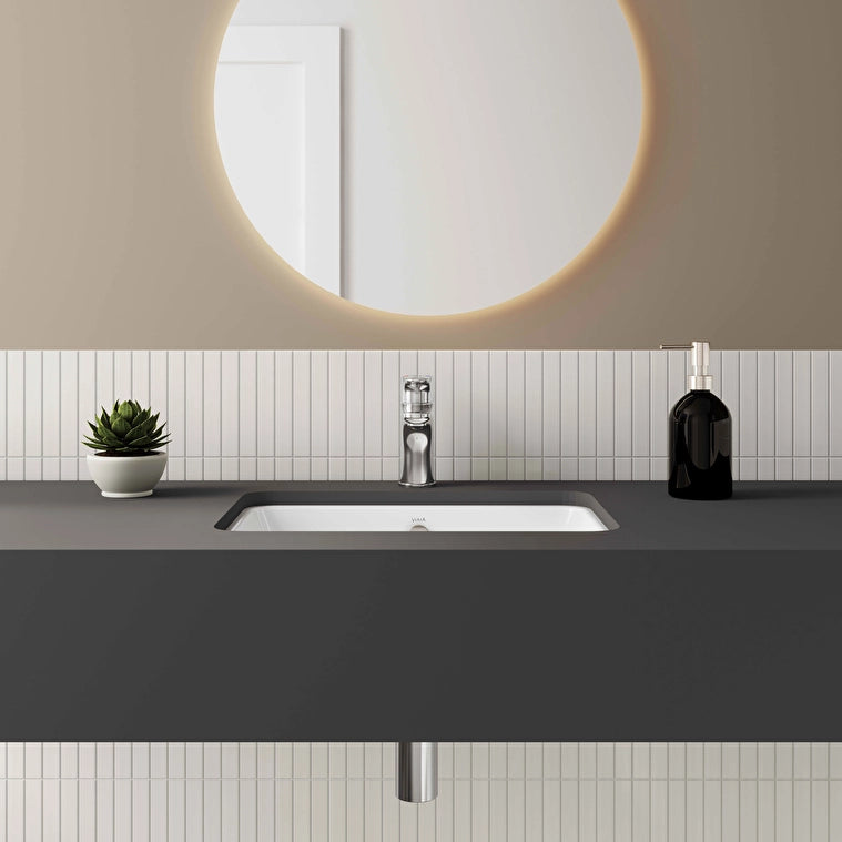 VitrA S20 Tezgahaltı Lavabo, Dikdörtgen, Kompakt, 50x37 cm