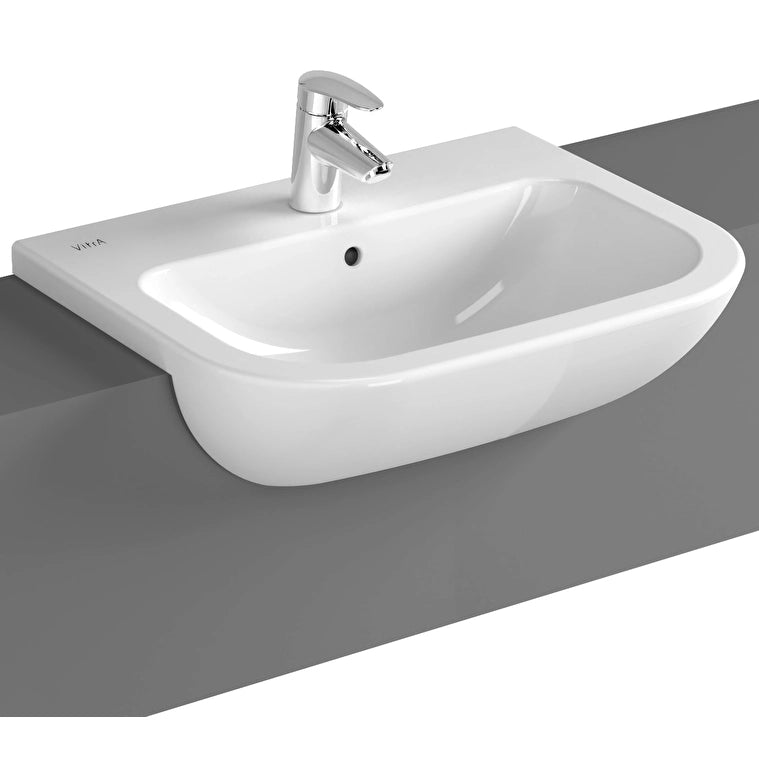 VitrA S20 Yarım Tezgah Lavabo, 55 cm
