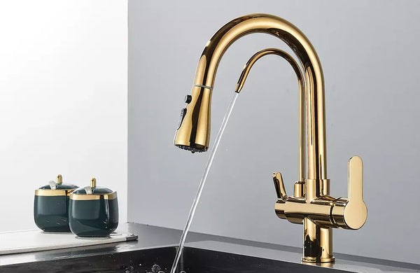 fleko-dual-gold-su-aritmali-mutfak-eviye-bataryasi