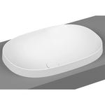 VitrA Frame Yarım Tezgah Üstü Oval Lavabo, 56 cm, Mat Beyaz