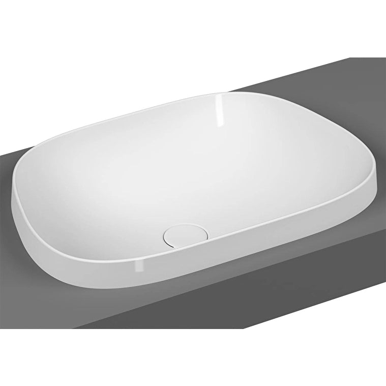 VitrA Frame Yarım Tezgahüstü Lavabo, Tv Shape, 55x39 cm
