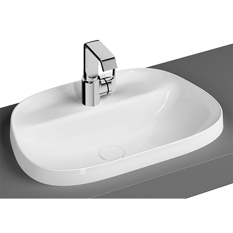 VitrA Frame Yarım Tezgahüstü Lavabo, Tv Shape, 57x39 cm