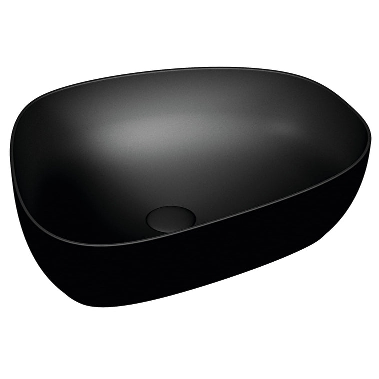 VitrA Outline Asimetrik Çanak Lavabo, 56 cm, Mat Siyah