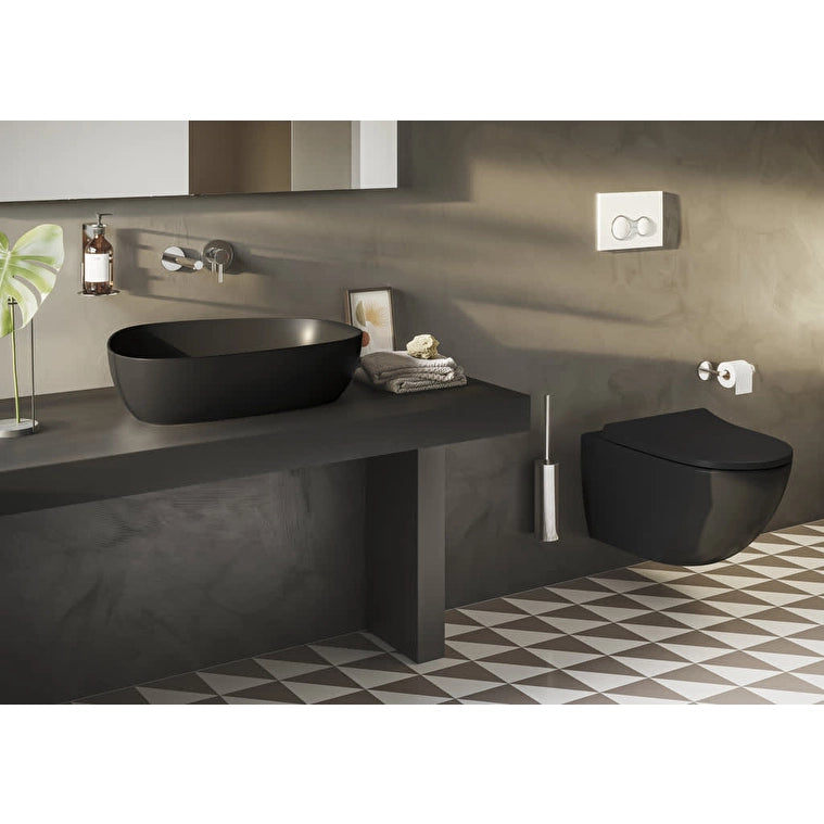 VitrA Outline Asimetrik Çanak Lavabo, 56 cm, Mat Siyah