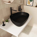 VitrA Outline Asimetrik Çanak Lavabo, 56 cm, Mat Siyah