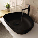 VitrA Outline Asimetrik Çanak Lavabo, 56 cm, Mat Siyah