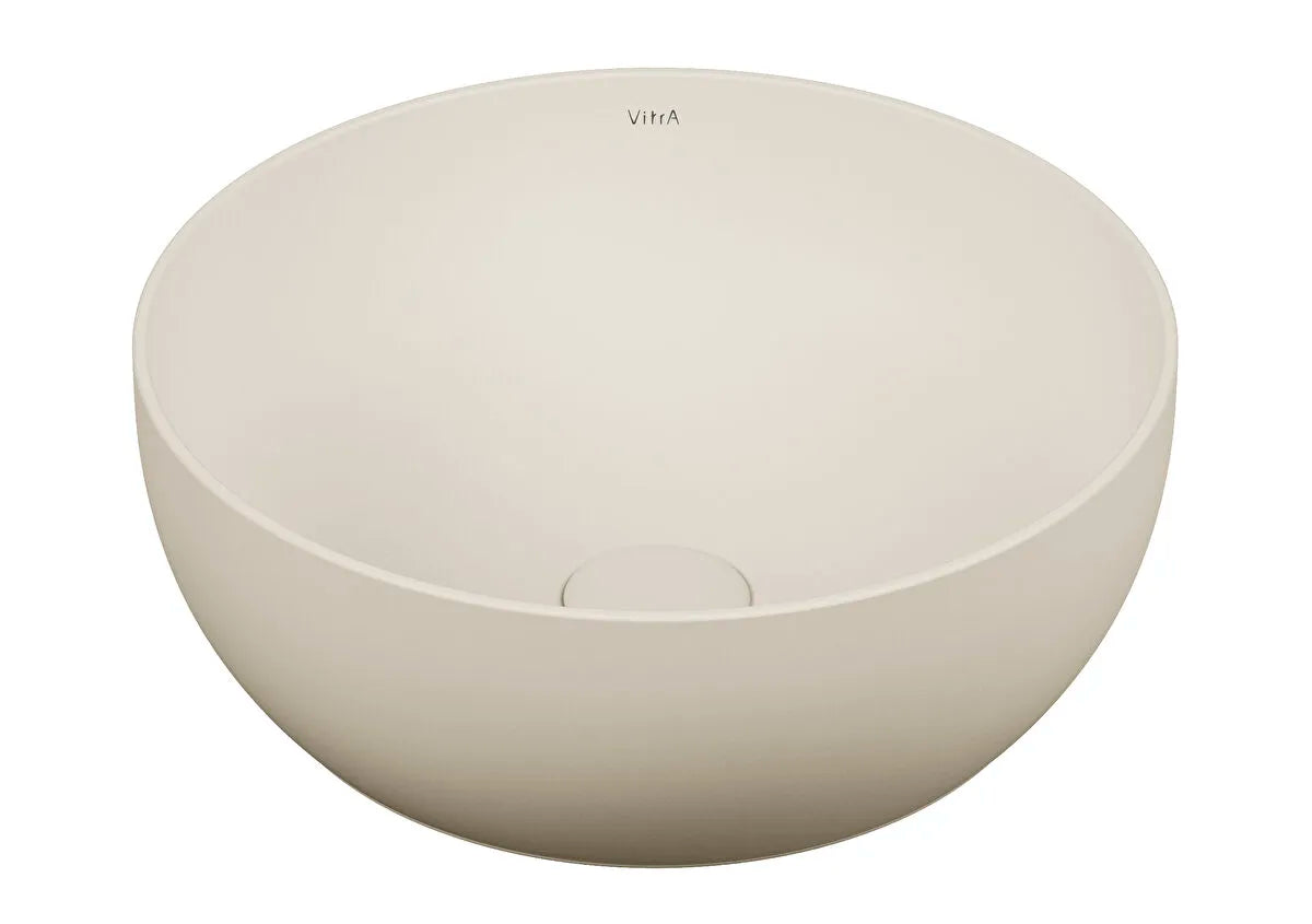 VitrA Outline Yuvarlak Çanak Lavabo, 40 cm, Mat Kum Beji