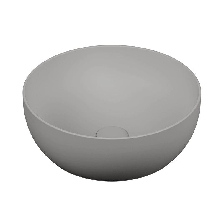 VitrA Outline Yuvarlak Çanak Lavabo, 40 cm, Mat Taş Gri