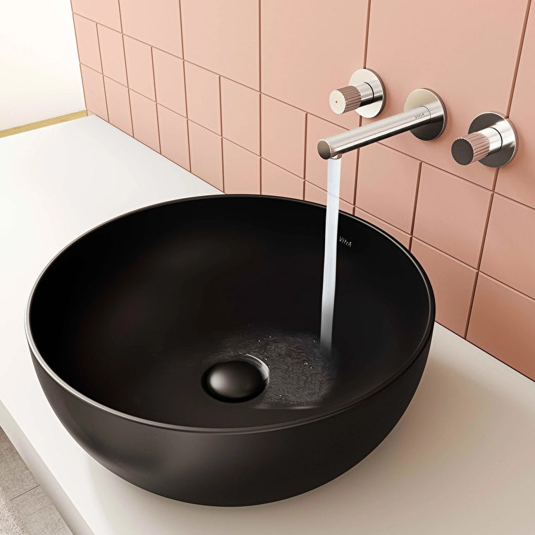 VitrA Outline Yuvarlak Çanak Lavabo, 40 cm, Mat Siyah