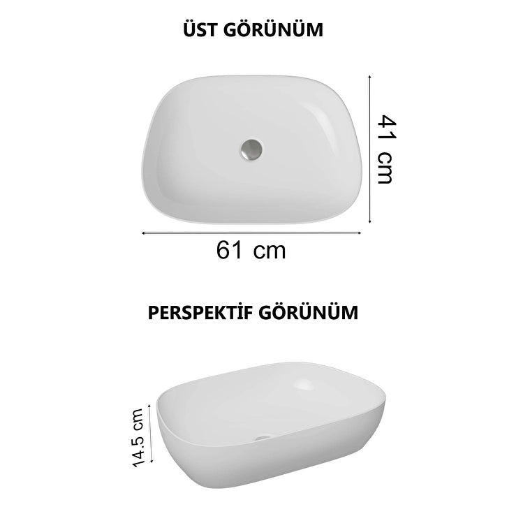 VitrA Outline Çanak Lavabo, 63 cm, Beyaz