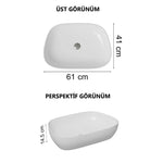 VitrA Outline Çanak Lavabo, 63 cm, Mat Taş Gri