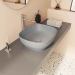 VitrA Outline Kare Çanak Lavabo, 48 cm, Mat Taş Gri
