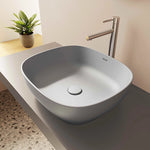 VitrA Outline Kare Çanak Lavabo, 48 cm, Mat Taş Gri