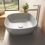 VitrA Outline Kare Çanak Lavabo, 48 cm, Mat Taş Gri