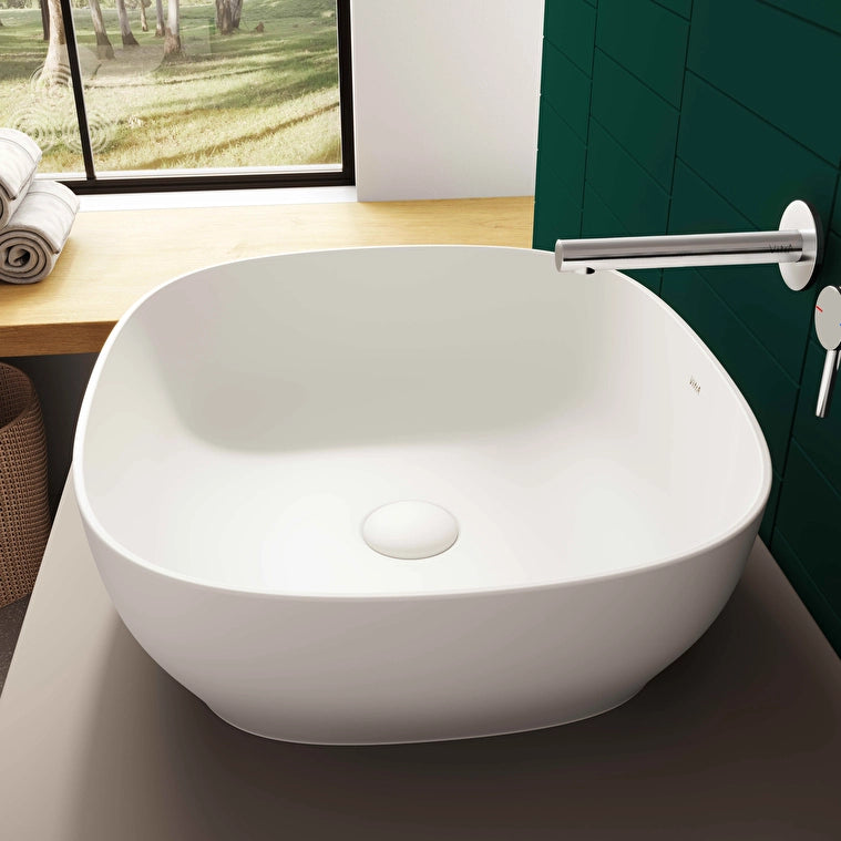 VitrA Outline Kare Çanak Lavabo, 48 cm, Mat Beyaz