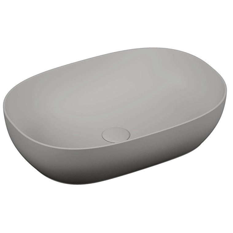 VitrA Outline Oval Çanak Lavabo, 60 cm, Mat Taş Gri