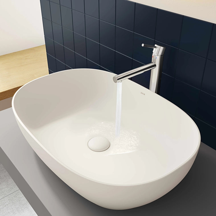 VitrA Outline Oval Çanak Lavabo, 60 cm, Mat Beyaz