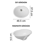VitrA S20 Tezgahaltı Lavabo, Oval, Kompakt, 45x38 cm