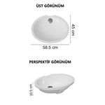 VitrA S20 Tezgahaltı Lavabo, Oval, 60x45 cm