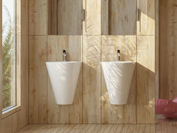 Lucco Garcia Asma Monoblok Lavabo 48 cm, Mat Beyaz