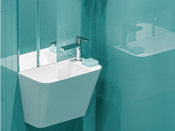 Lucco Primo Asma Monoblok Lavabo 28 cm, Parlak Beyaz