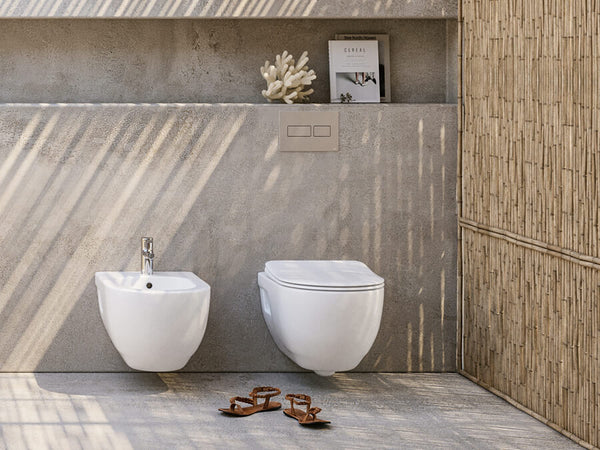 Lucco Brilla Rimless Asma Klozet Seti Parlak Beyaz, 53 cm