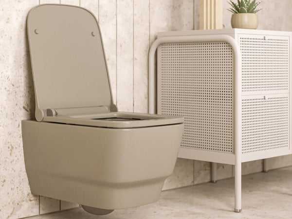 Lucco Bello Rimless Asma Klozet Seti Mat Latte 53 cm