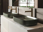 Lucco Matteo Çanak Lavabo 65 cm, Mat Yesil
