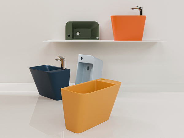 Lucco Primo Asma Monoblok Lavabo 28 cm, Mat Antrasit