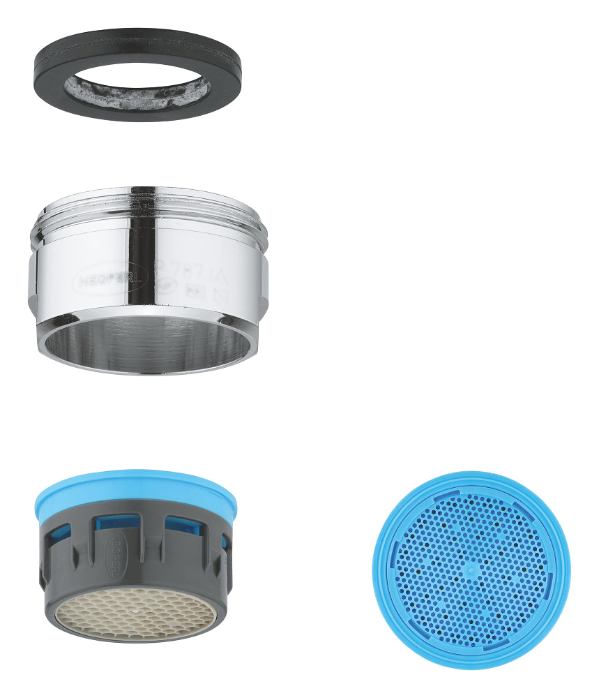 Grohe Lavabo Bataryası Perlatörü Gizli Oynar Başlıklı M24 X1 Dış Dişli Krom - 64451000 - GROHE 64451000
