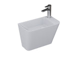 Lucco Primo Asma Monoblok Lavabo 28 cm, Mat Gumus Gri