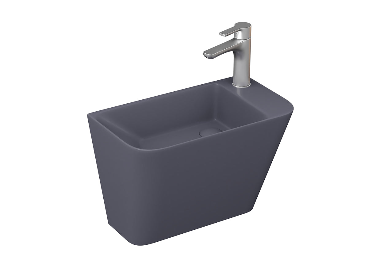 Lucco Primo Asma Monoblok Lavabo 28 cm, Mat Antrasit