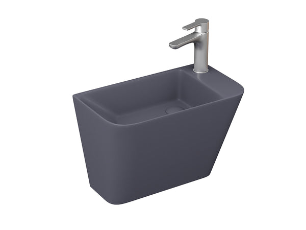 Lucco Primo Asma Monoblok Lavabo 28 cm, Mat Antrasit