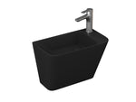 Lucco Primo Asma Monoblok Lavabo 28 cm, Mat Siyah