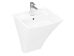 Lucco Loop Asma Monoblok Lavabo 50 cm, Mat Beyaz