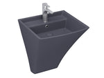 Lucco Loop Asma Monoblok Lavabo 50 cm, Mat Antrasit