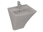 Lucco Loop Asma Monoblok Lavabo 50 cm, Mat Latte