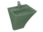 Lucco Loop Asma Monoblok Lavabo 50 cm, Mat Yesil