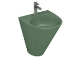 Lucco Garcia Asma Monoblok Lavabo 48 cm, Mat Yesil