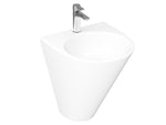 Lucco Garcia Asma Monoblok Lavabo 48 cm, Parlak Beyaz
